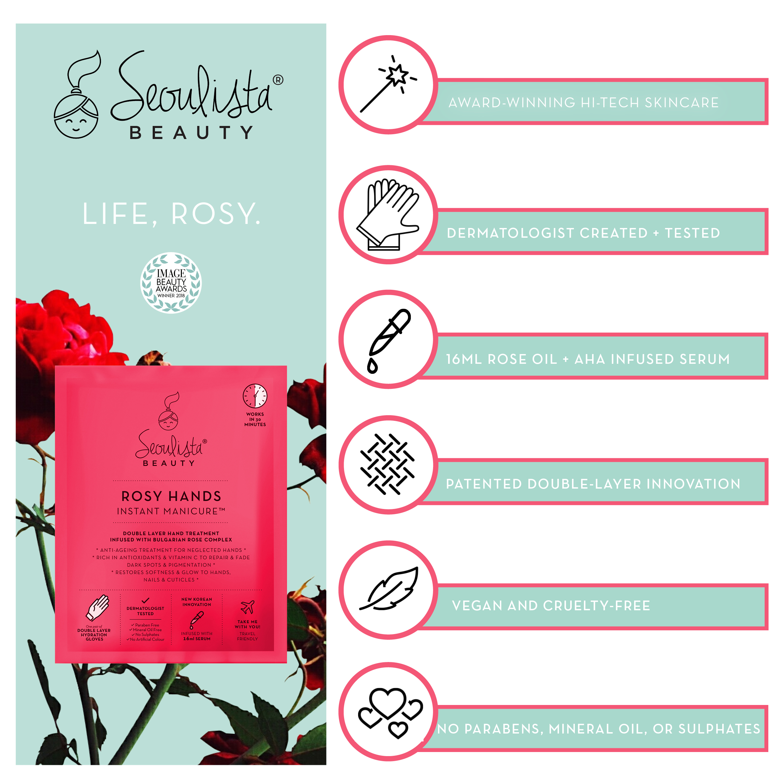 Seoulista Beauty – Rosy Hands Instant Manicure